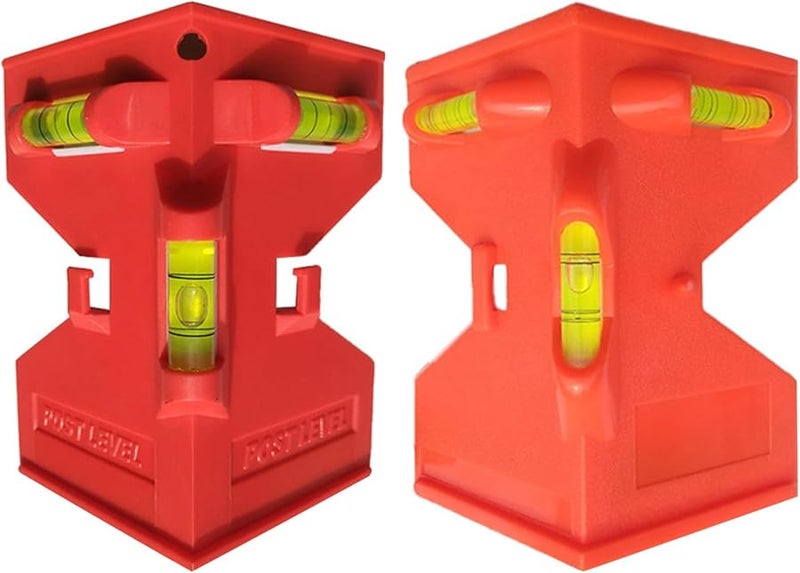 Post Leveler Tool with 3 Bubble Vials and Hooks on Both Sides for Pipe Leveling - Image 3